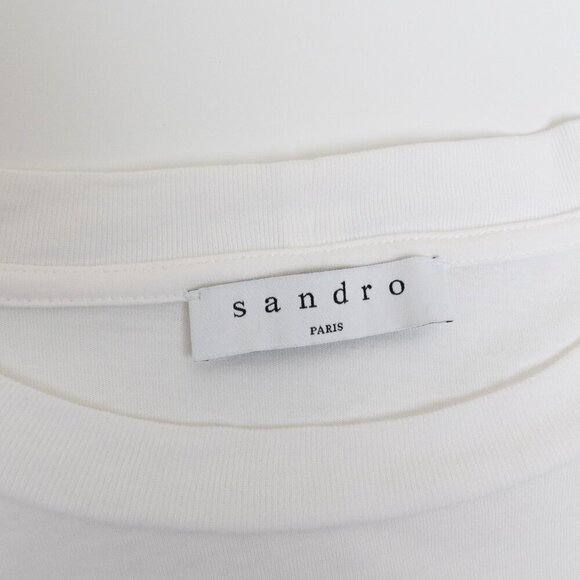 Sandro Reveur White Pocket T Shirt ASO Jimin BTS Fits Oversized M/L Unisex - Picture 5 of 13